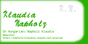 klaudia napholz business card